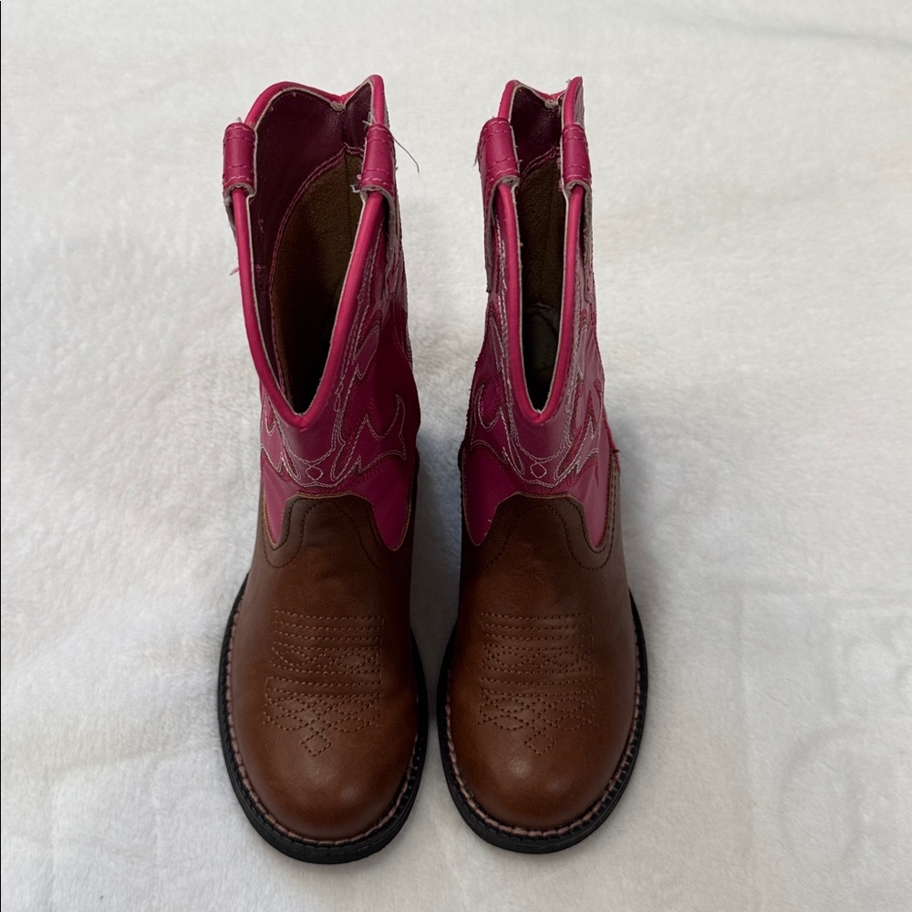 Roper Light up Pink and Brown Western Boots